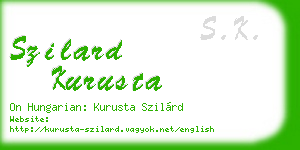 szilard kurusta business card